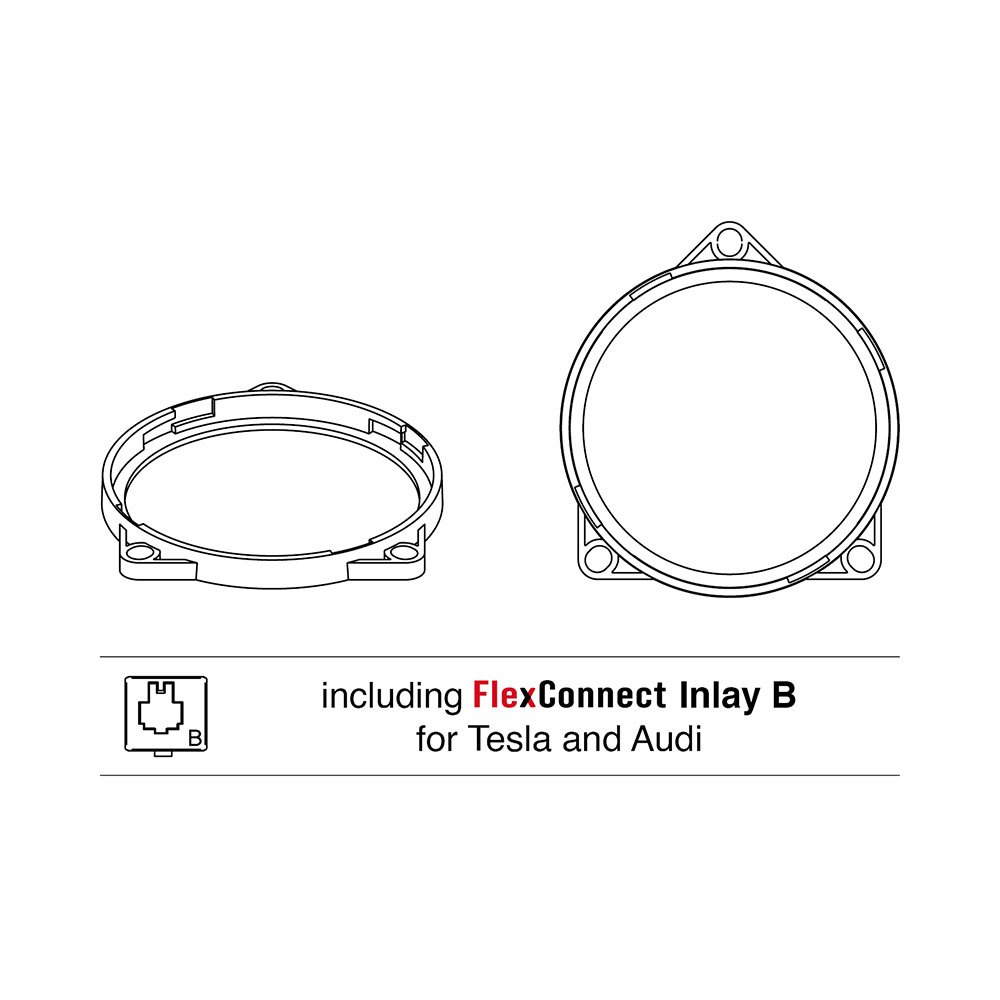 HELIX CFMK100 TES.1 - 4" Flex Mount 100 Adaptor Ring For Tesla - Image 2