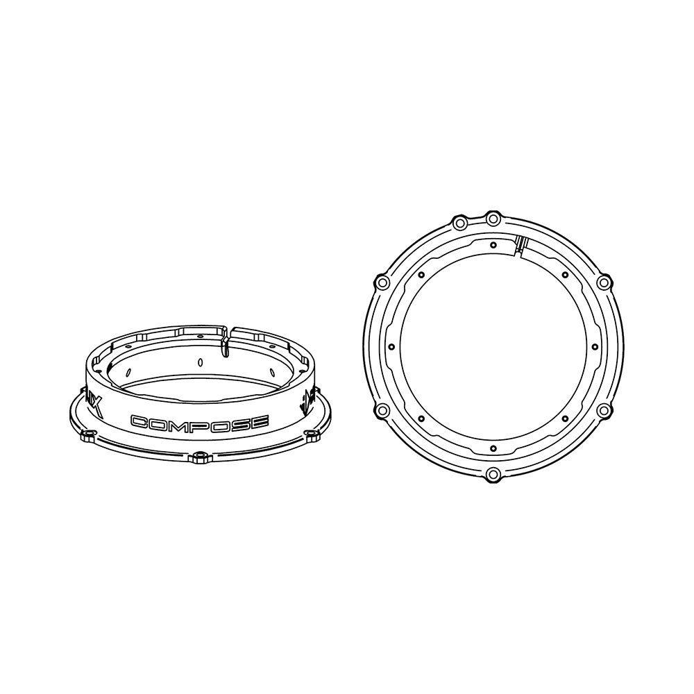 HELIX CFMK165 VW.2 - 6.5" Adaptor Rings For VW, Seat, Skoda, Audi, Porsche - Image 2