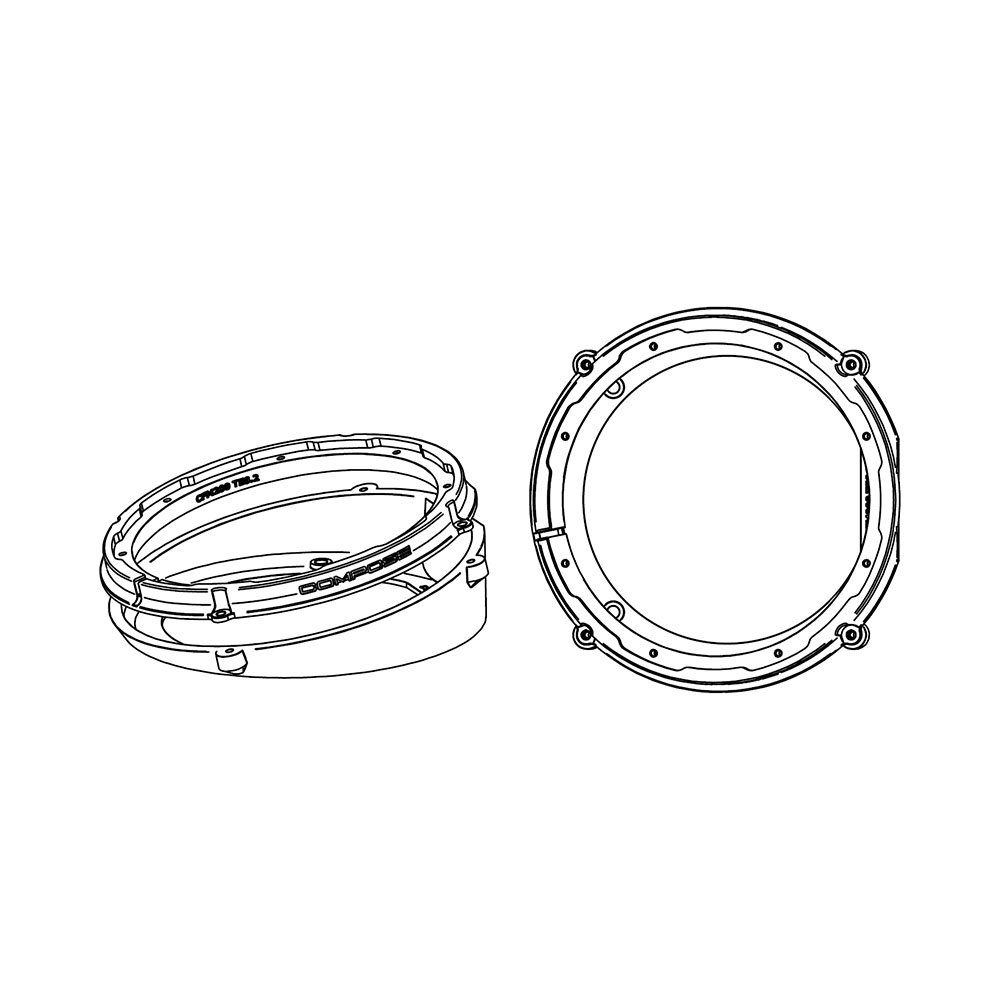 HELIX CFMK200 TES.2 - 8" Flex Mount 200 Adaptor Ring For Tesla - Image 2