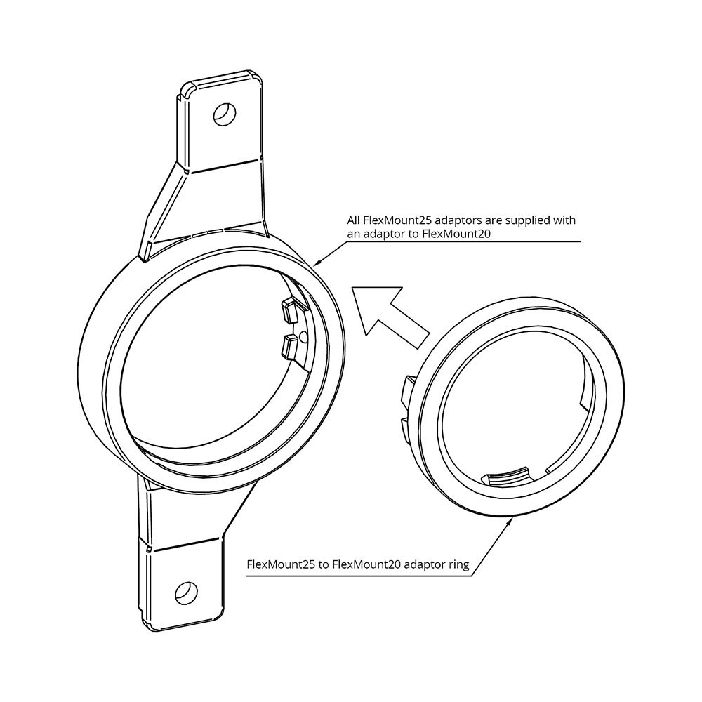 HELIX CFMK25 FIAT.1 - 0.75" and 1" Adaptor Rings For Fiat - Image 3
