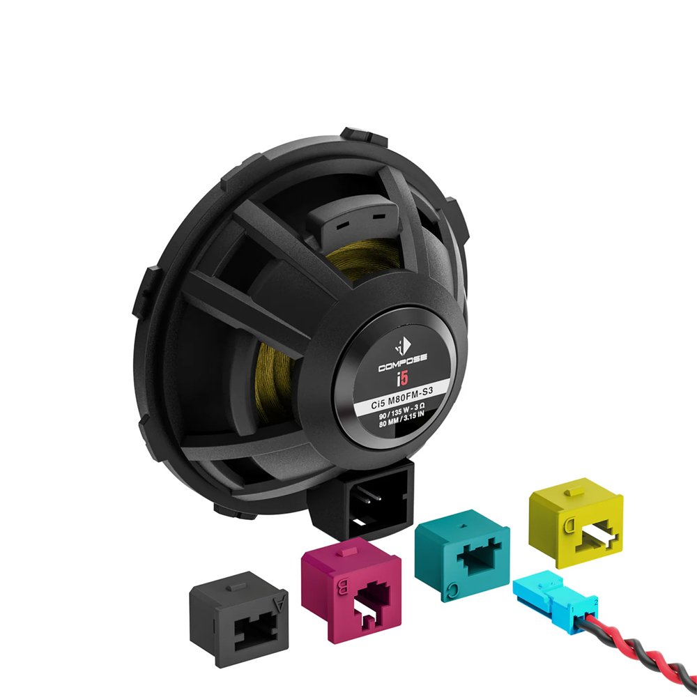 Helix Compose i5 Ci5 M80FM-S3 Midrange Speakers 3" (80mm) Flex Mount 90W RMS - Image 4