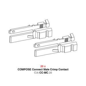 HELIX CiA CC-MC.20 Male Crimp Contact kit for COMPOSE Connect Male Housings
